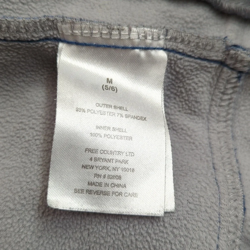 Denim 5/6 Free Country Denim Snowy Space Dye Soft Shell Fleece Jacket Size 5/6